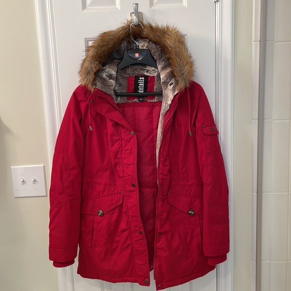 womens lined hooded winter coat - Picture 4 of 6